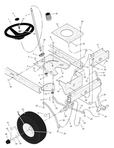 Part Location Diagram of 1001299E700 Briggs and Stratton Spindle Assembly, Left